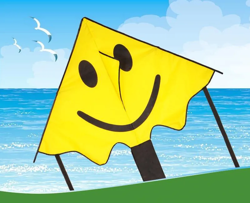 大きな笑顔凧子供凧リールおもちゃ飛行屋外ゲーム zabawki do ogrodu papalote 凧吹き流しドラケン lenkbar