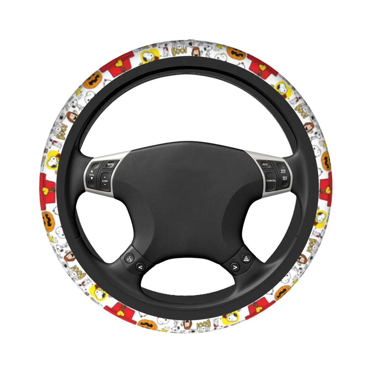 S-Dog-Snoopies Universal Steering Wheel Cover for Truck Anti-Slip Car Steering Wheel Protector 15 Inch 37-38cm Auto Accessories view 3