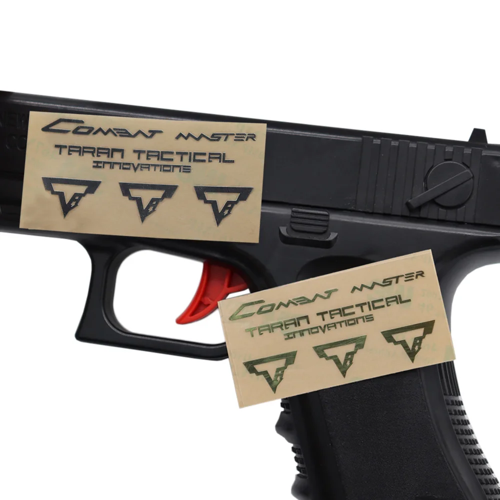 VULPO 2pcs/Set Tactical Glock CS TTI G34 tactical Metal Alphabet Sticker P1 TTI G34 Gel ball gun CS toys decorative DIY stickers