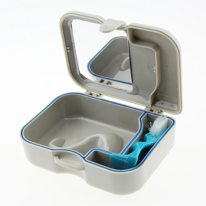 

TA038 ZOGEAR DENTAL Denture Box with Mirror and Brush, ABS+PC