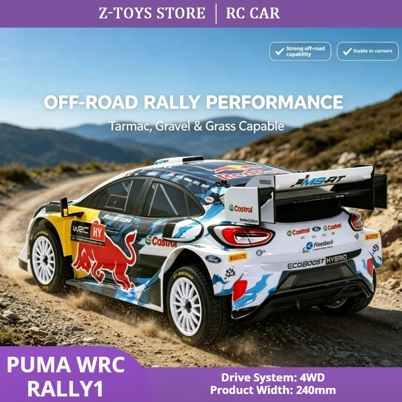 CEN 9000 1/8 Scale Ford PUMA WRC Rally1 RC Car, Brushless 4WD RTR Remote Control Off-road Simulation Rally Racing Model Vehicle