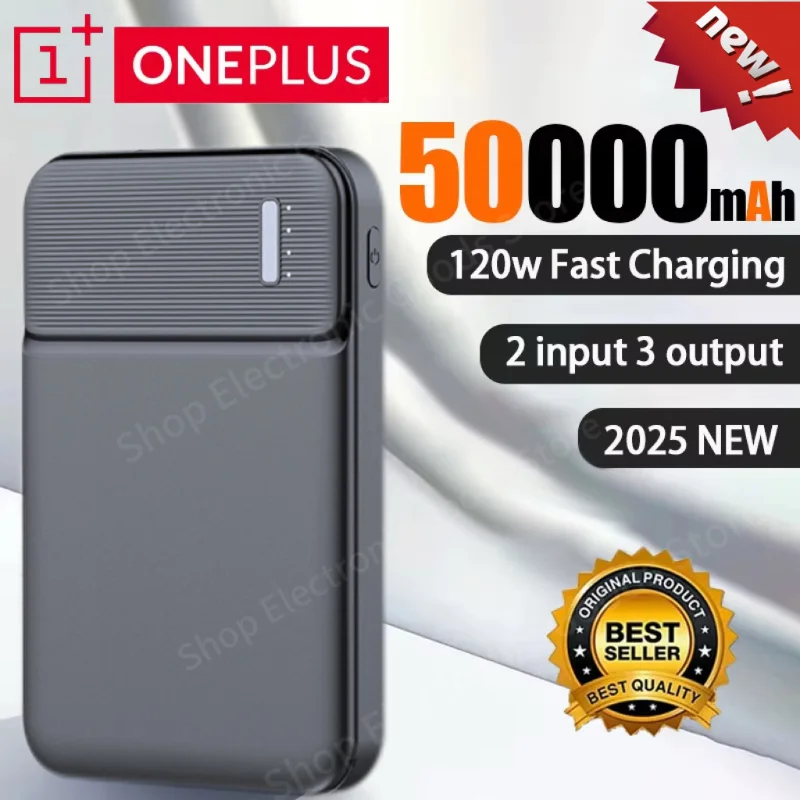 OnePlus Power Bank 120 W Schnellladung 50000 mAh Powerbank Externes Ladegerät Schnellladung für iPhone Samsung Laptop