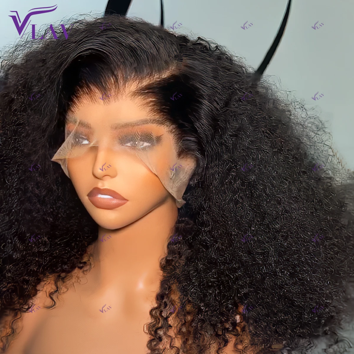 450 High Density Curly Wig 13×6 HD Lace Frontal Wig 360HD Transparent Lace Wigs Human Hair Glueless Wigs Kinky Curly Wear And Go