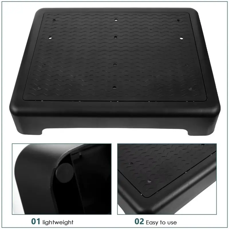 A68P-高齢者向け滑り止めステップスツール、滑り止め、積み重ね可能、オフィスのフットレスト、机の下やシャワーチェアとして多用途に使用可能