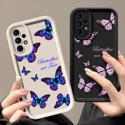 Butterfly Glitter Butterflies Case For Samsung Galaxy A55 A35 5G A13 A54 A53 A52 A34 A33 A32 A14 A23 A24 A12 A51 A71 Phone Cover