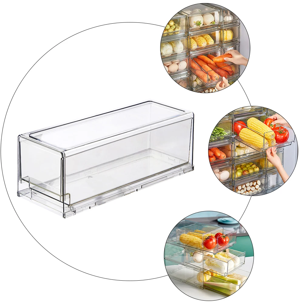 

Refrigerator Storage Box Fridge Drawer Organizer Containers Food Plastic Accessories For Pantry Fruits Vegetables Yogurt Canned