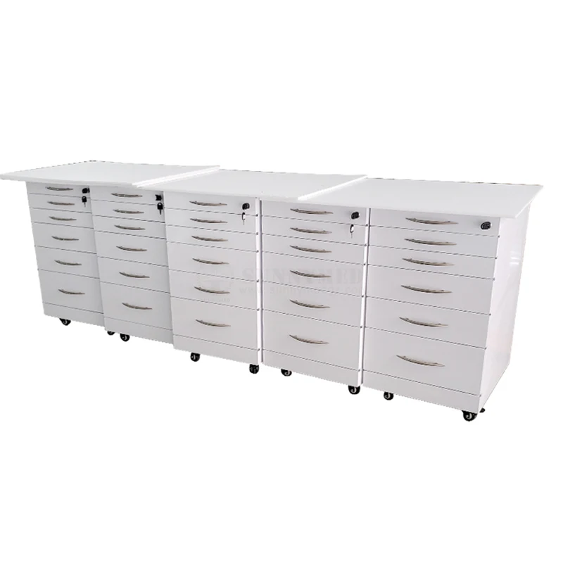 

SY-YR03 Salon Furniture Med Spa Stainless Steel Dental Cabinet Stainless Steel Mobile Tool Cabinet 5 Drawers Dental Cabinet