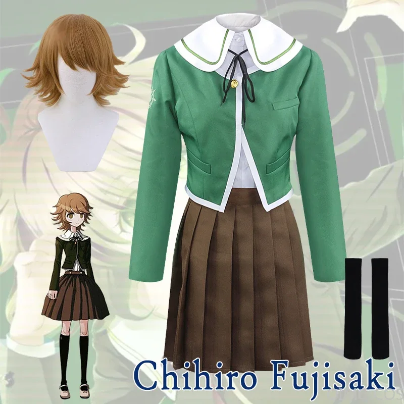 Chihiro Fujisaki Cosplay Anime Costume Super Danganronpa Uniform for Woman Halloween