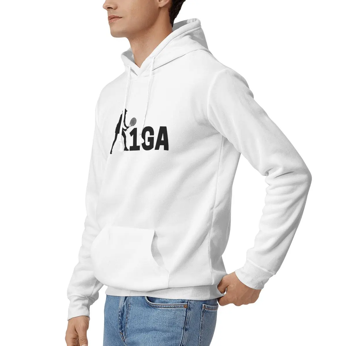 Iga Swiatek 1GA Iga Swiatek فريق هوديس الرجال النساء بلوزة كاجوال البلوز الهيب هوب طويلة الأكمام مقنعين الخريف الشتاء