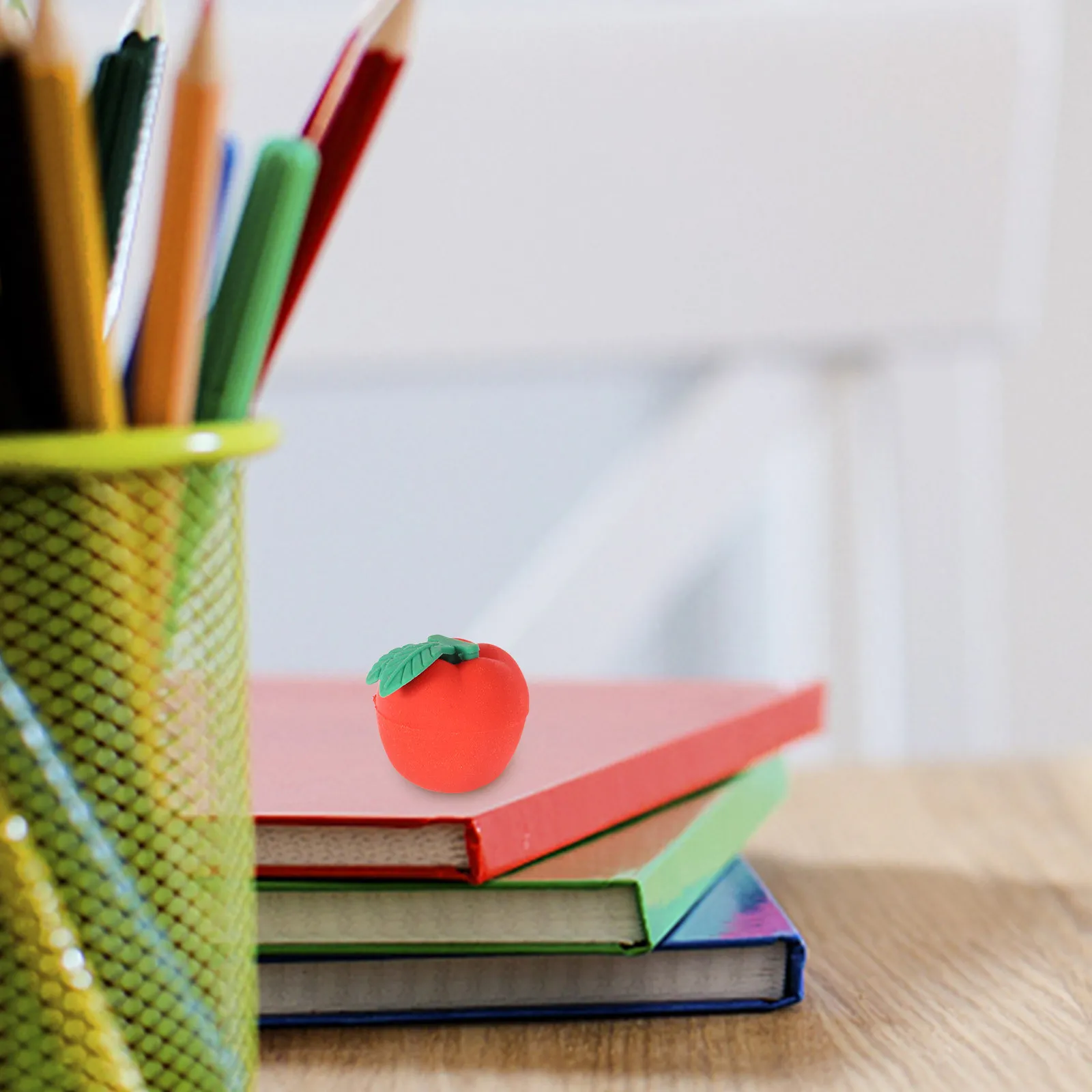 

30 шт. мини-ластиков красного цвета в форме 3D-фруктов, школьные принадлежности, поощрения для класса, милые ластики для карандашей для школьников и детей