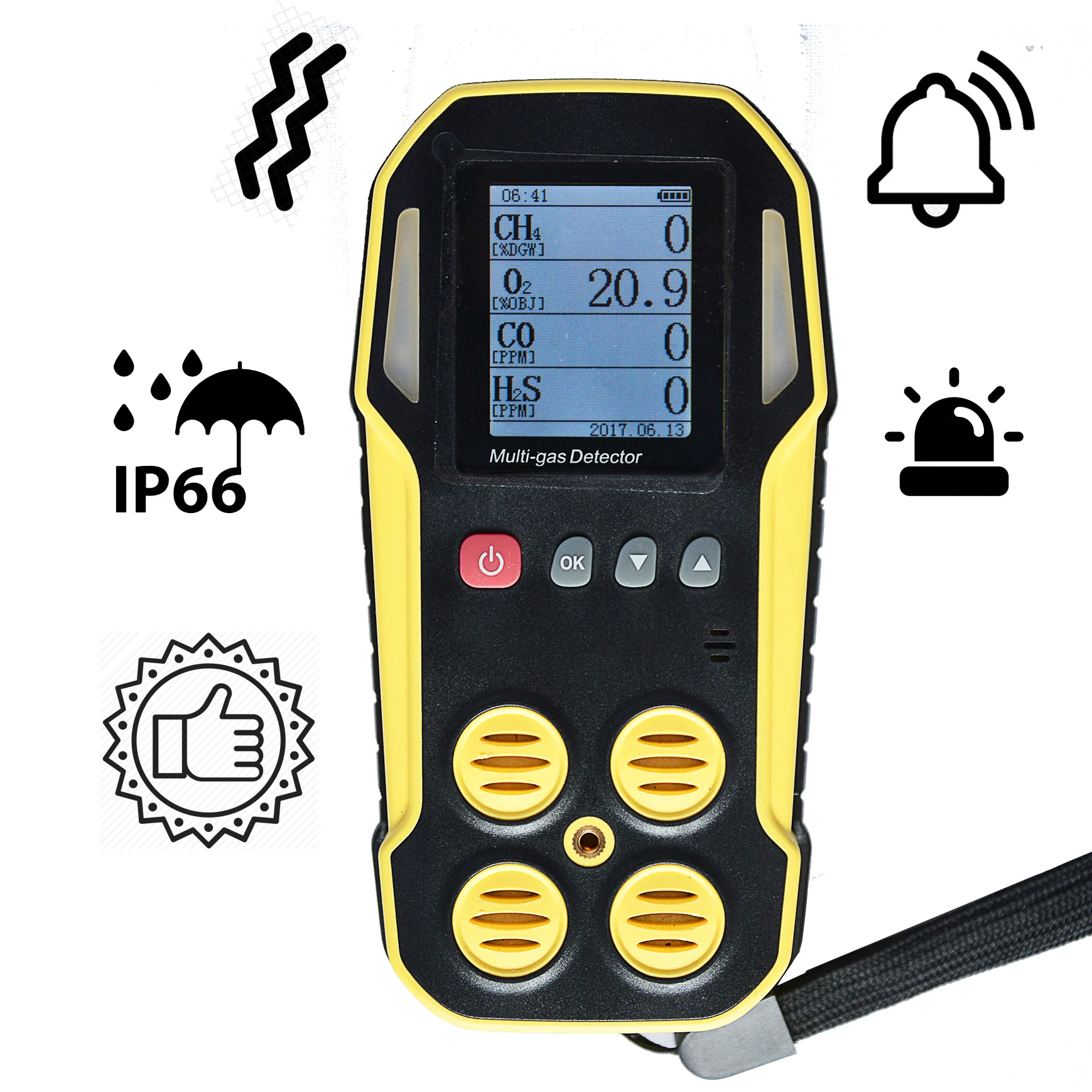 

Portable Multi 4 GasToxic Gas Detector/Alarm