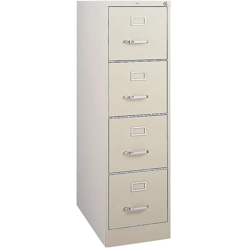 

File Cabinet, 4 Drawer Vertical File Cabinet, Metal Putty Letter Size 26.5 "D X 15" W X 51.97 "H, Beige File Cabinet