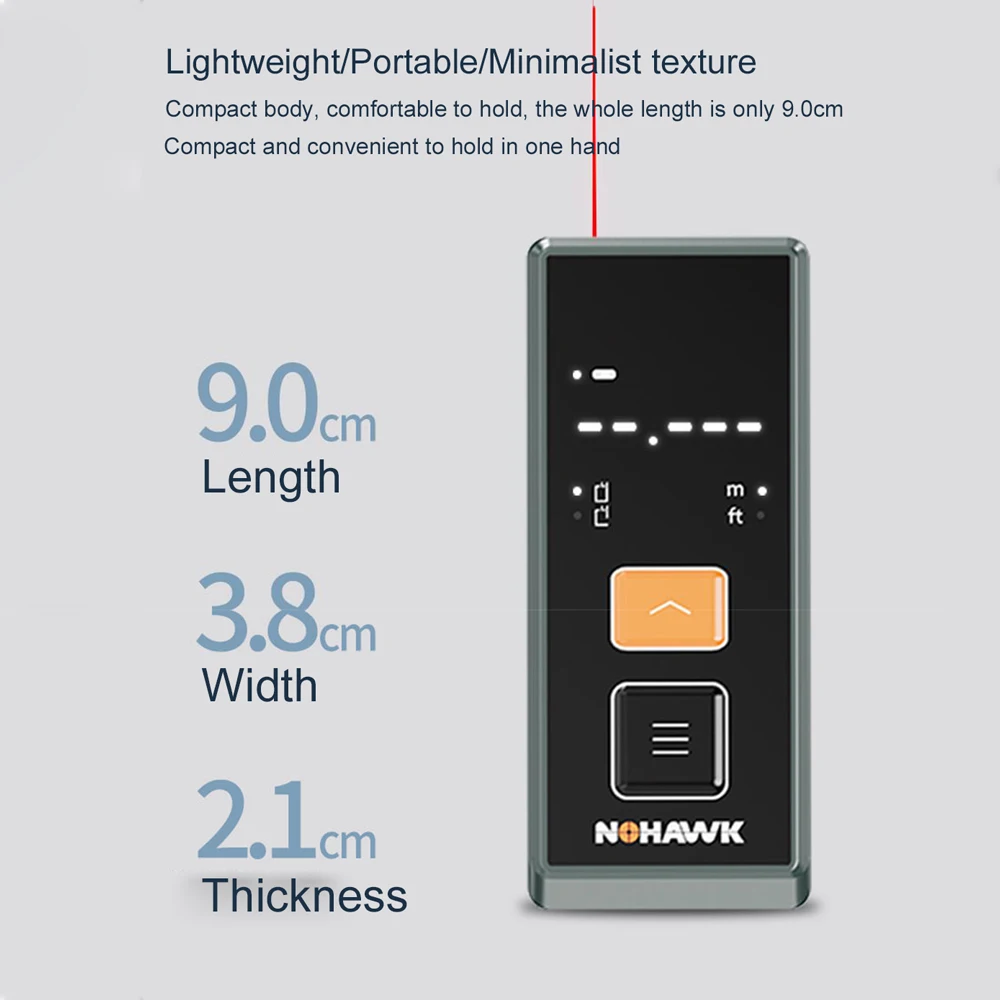 Imagem -06 - Mini Digital Laser Rangefinder Fita Métrica Medida de Construção Ferramenta Régua 30m 50m 70m 100m