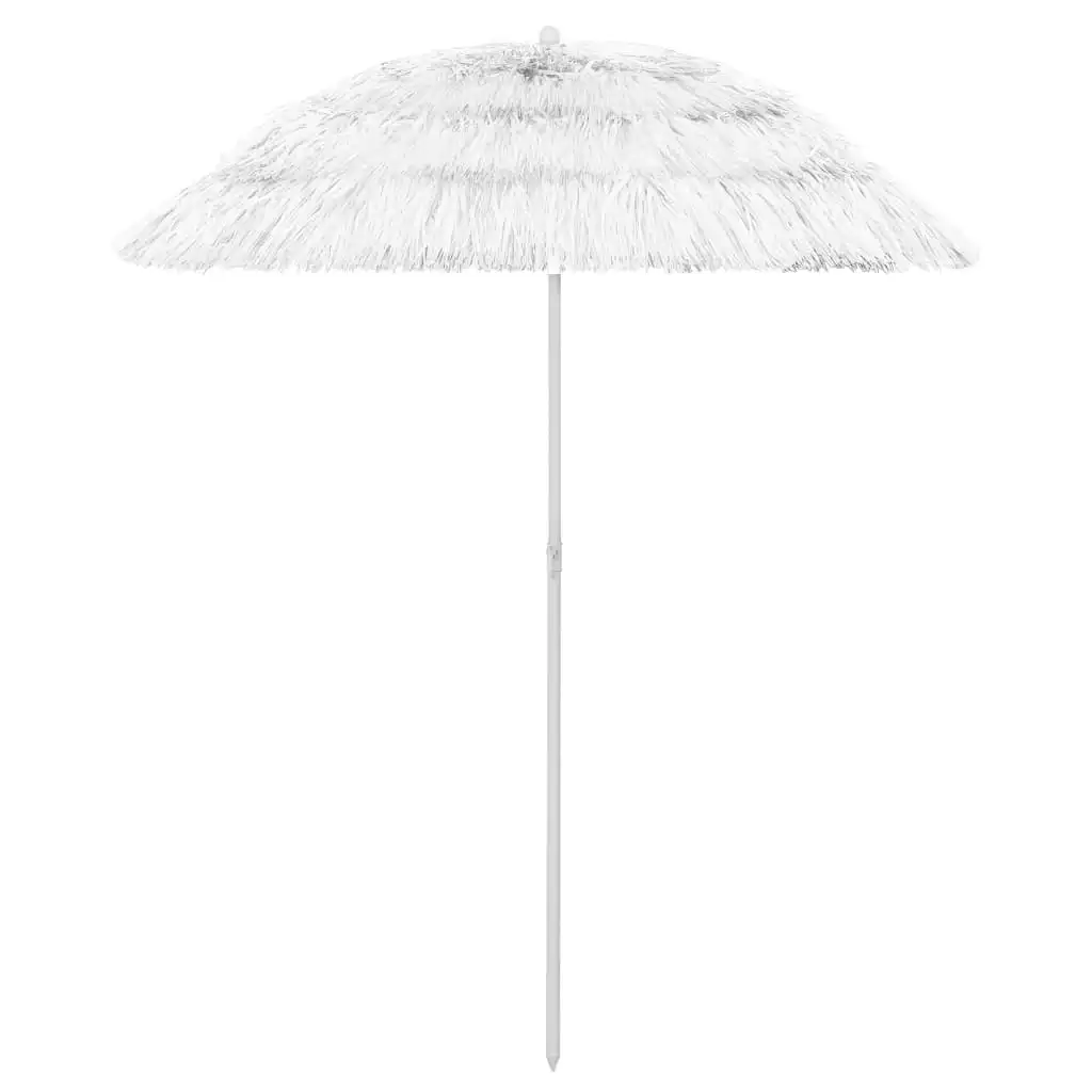 Strandschirm Hawaii 180 cm - UV-beständig, Neigbar, Weißes Polyester, Ideal für Strand und Garten – Detail 1