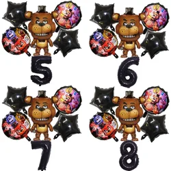 FNAF-Ballons numérotés Five Nights At Freddile, décoration de fête d'anniversaire, accessoires photographiques, baby shower