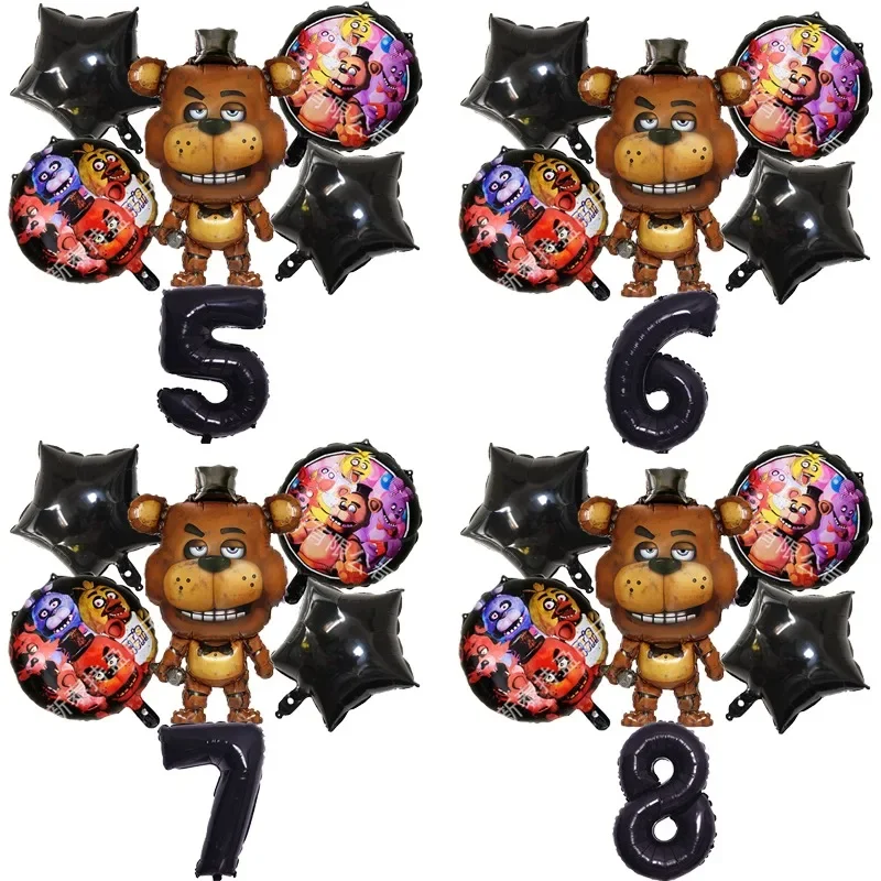 FNAF Ballons Numbers Balloons Five Nights At Freddys Birthday Decorative Balloon Baby Shower Party Decoration Photographic Props