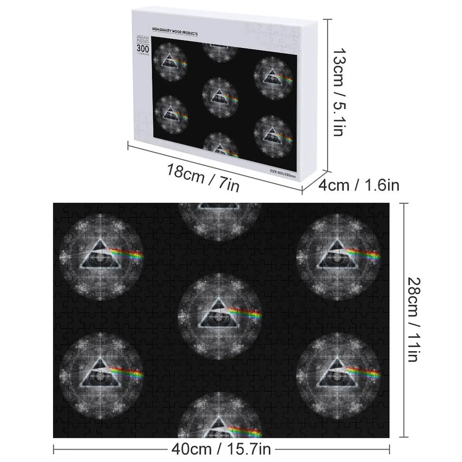 The Darkside of Moon Jigsaw Puzzle Custom Wooden Name Personalized Kids Gifts Puzzle