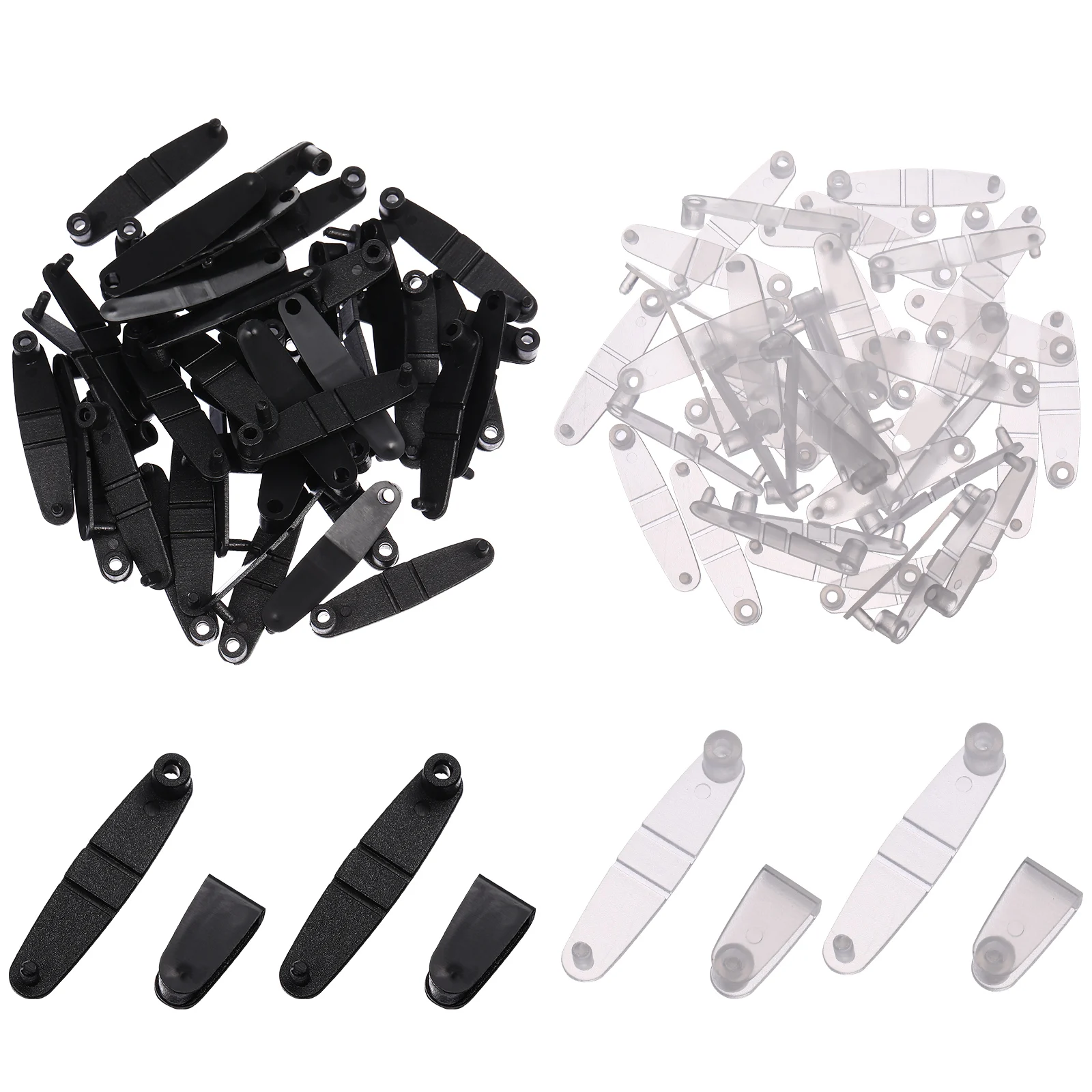 

100Pcs Clear Keychain Connector Snap Key Ring Clip Mini Plastic Clips Rings Bulk Card Holder Tags