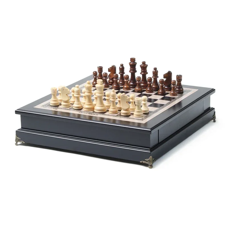 

Large Chess Children's High-End Solid Wood Chess Adult Competition Dedicated Ornament Decoration Bay Window Table