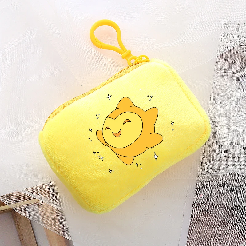 Disney Wish Plush Coin Purse Princess Asha Cute Cartoon Printed Wallet Student Handbag Cosmetic Storage Bag Kids Birthday Gifts