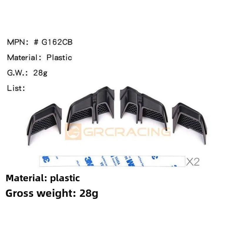 Simulation Decoration Wheel Eyebrow Side Exhaust Ventilation Grille Kit For 1/10 Rc Crawler Car Trxs Trx4 G500 Trx6 G63 G162c