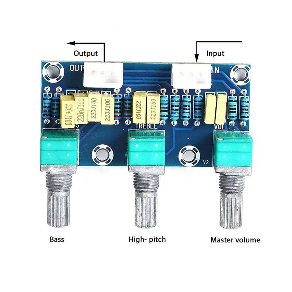 LUSYA XH-M802 Passive Tone Board Amplifier Preamp Power Module Low High Sound Adjustment Electonic Diy Electronic PCB Board