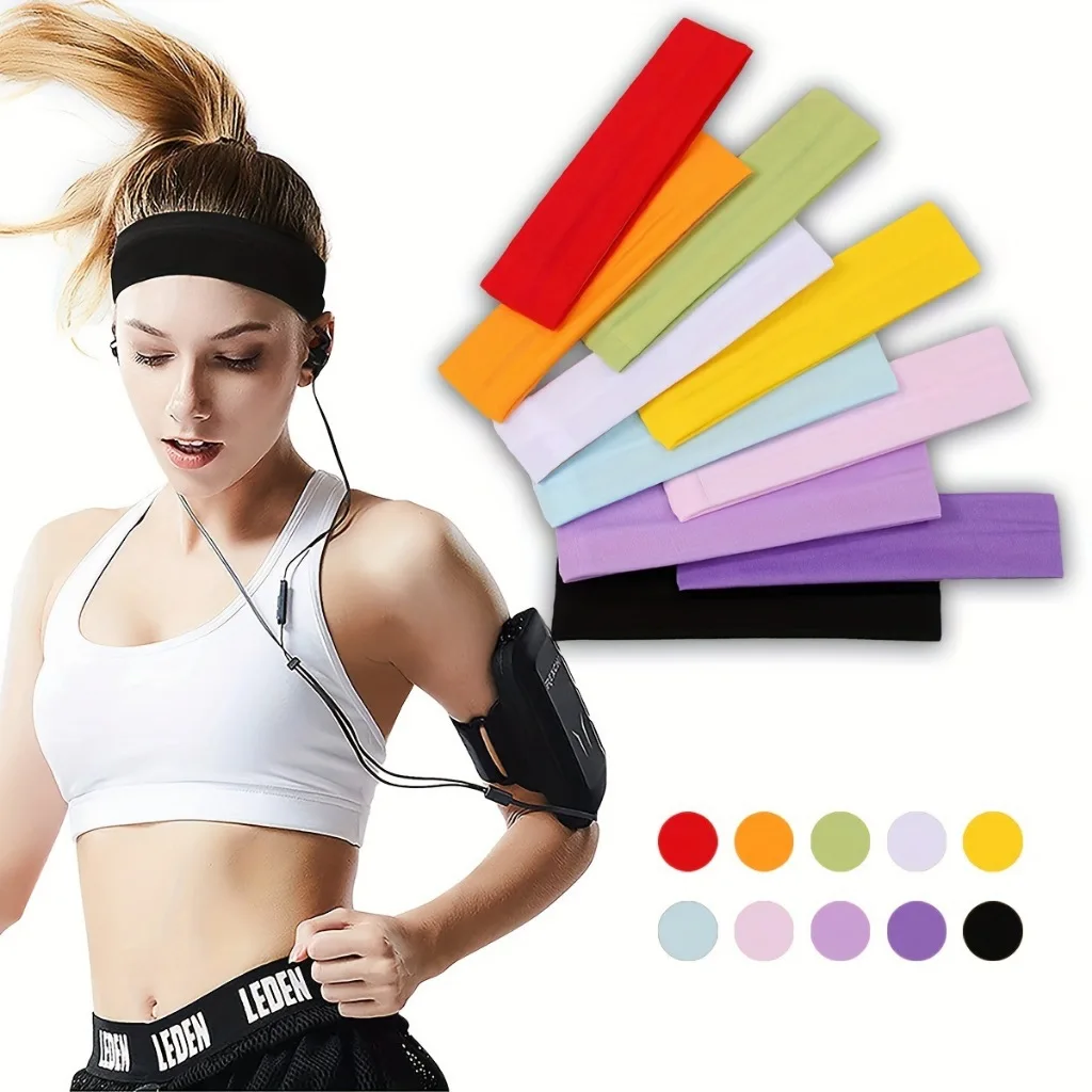 Sports Headbands Gym Running Yoga Sweat Hair Bands High Elastic Makeup Women Tennis Hairband Stretch Makeup Hair Accessories