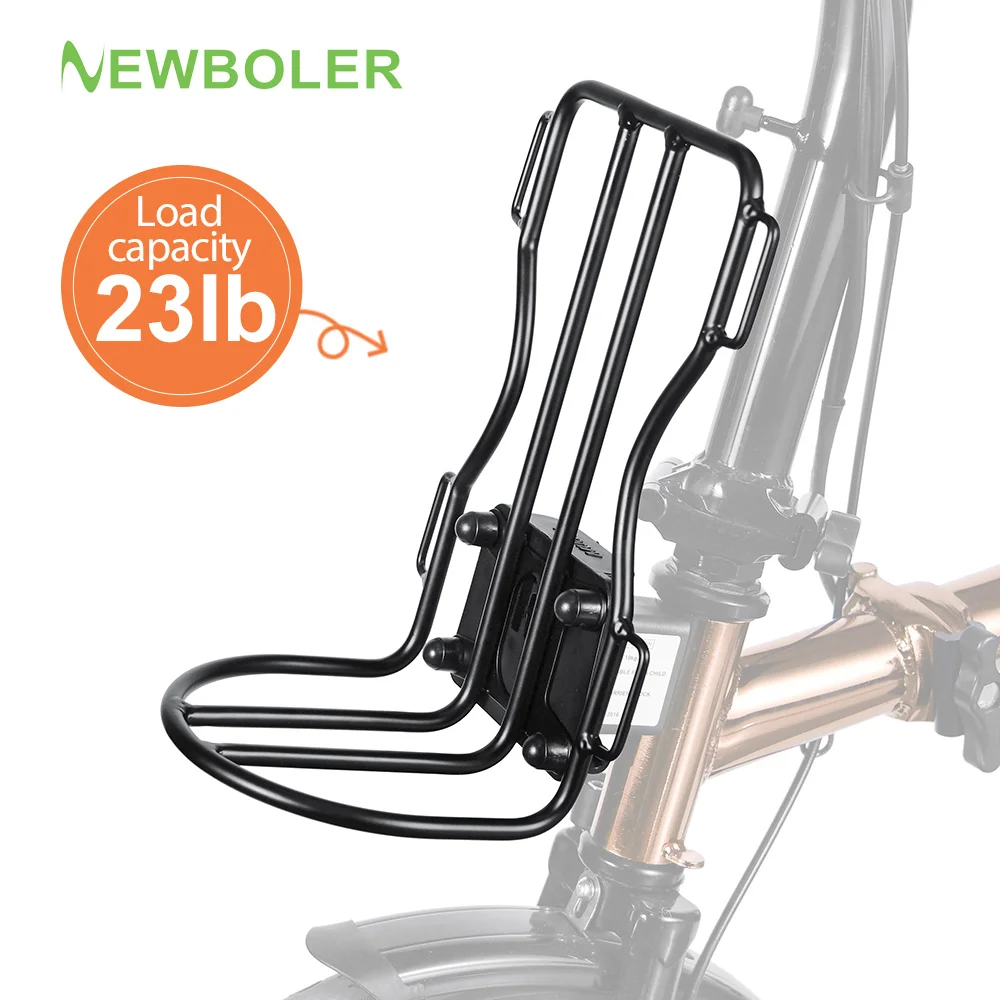 NEWBOLER Folding Bike Front Fork Metal MTB Road Cycling Racks Load Bearing Portable Bike Bag Accessory