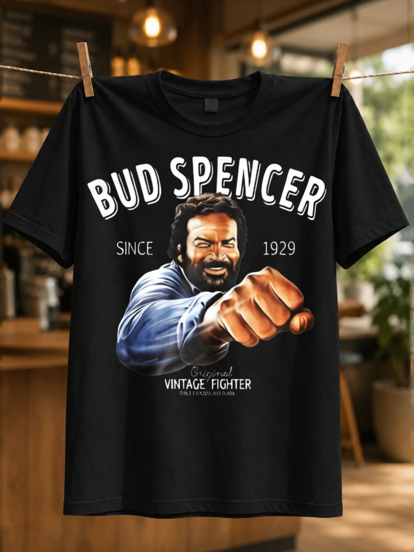 Bud Spencer vintage fighter blue boxing pose with Since 1929 lettering and weathered champion  Unisex All T-Shirt