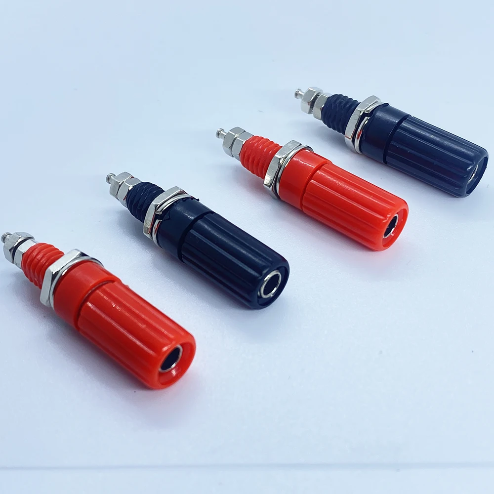 

4mm Banana Binding Post Socket Terminal Audio Speaker Connector 4mm Banana Plug Test Probe Amplifier Jack Conversion Adapter