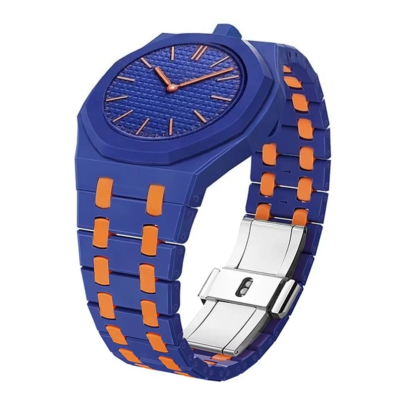 Biokeramik-Uhrenarmband-Modifikations-Set, Armband, Gehäuse, Taschenwechsler, Zubehör für Armbanduhren, passend für Royal POP – Detail 1