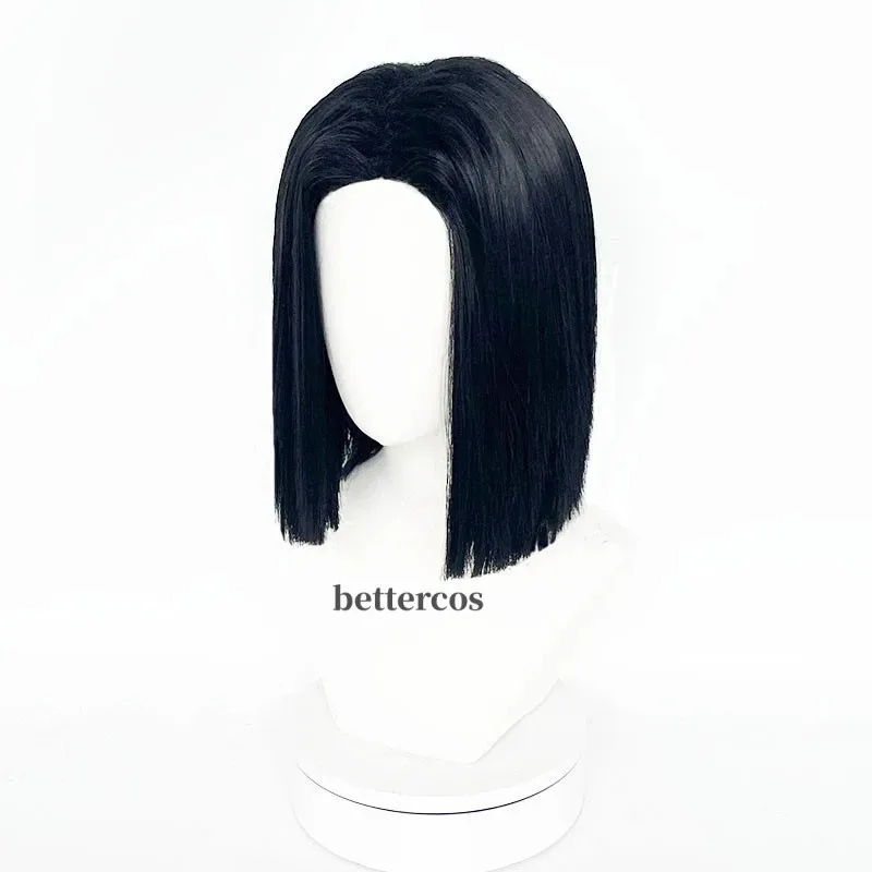 Aa69Anime Ubuyashiki Kagaya 블랙 중간 내열성 헤어 코스프레 의상 가발