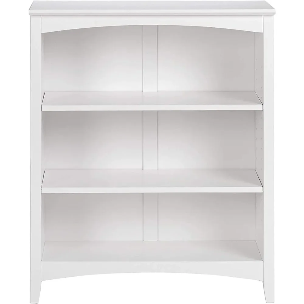 3 Shelf Bookcase Solid Wood 36