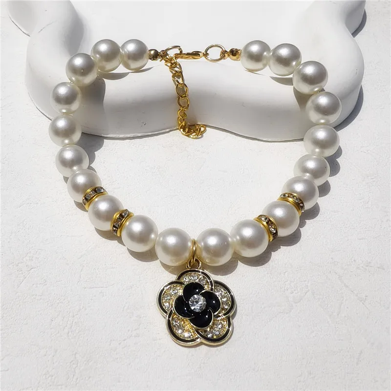 الأميرة القوس الكلب قلادة الحيوانات الأليفة اللؤلؤ طوق لطيف القط طوق جرو اكسسوارات الكلب سلسلة تشيهواهوا الزفاف مجوهرات الحيوانات الأليفة الاشياء #3