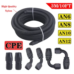 3M AN4 AN6 AN8 AN10 Car Fuel Hose Oil Gas Line Nylon Steel Braided CPE Pipeline Radiator Brake Hose Fuel Pipe Kit with 6 pcs Swi