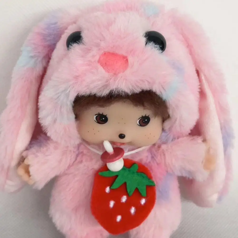 15/20 cm Kawaii Mengqi Puppe Schultasche Anhänger Dekoration Mädchen Affe Plüsch Puppe Pp Baumwolle Geburtstag Spielzeug Schlüsselanhänger DIY Geschenk Mochi