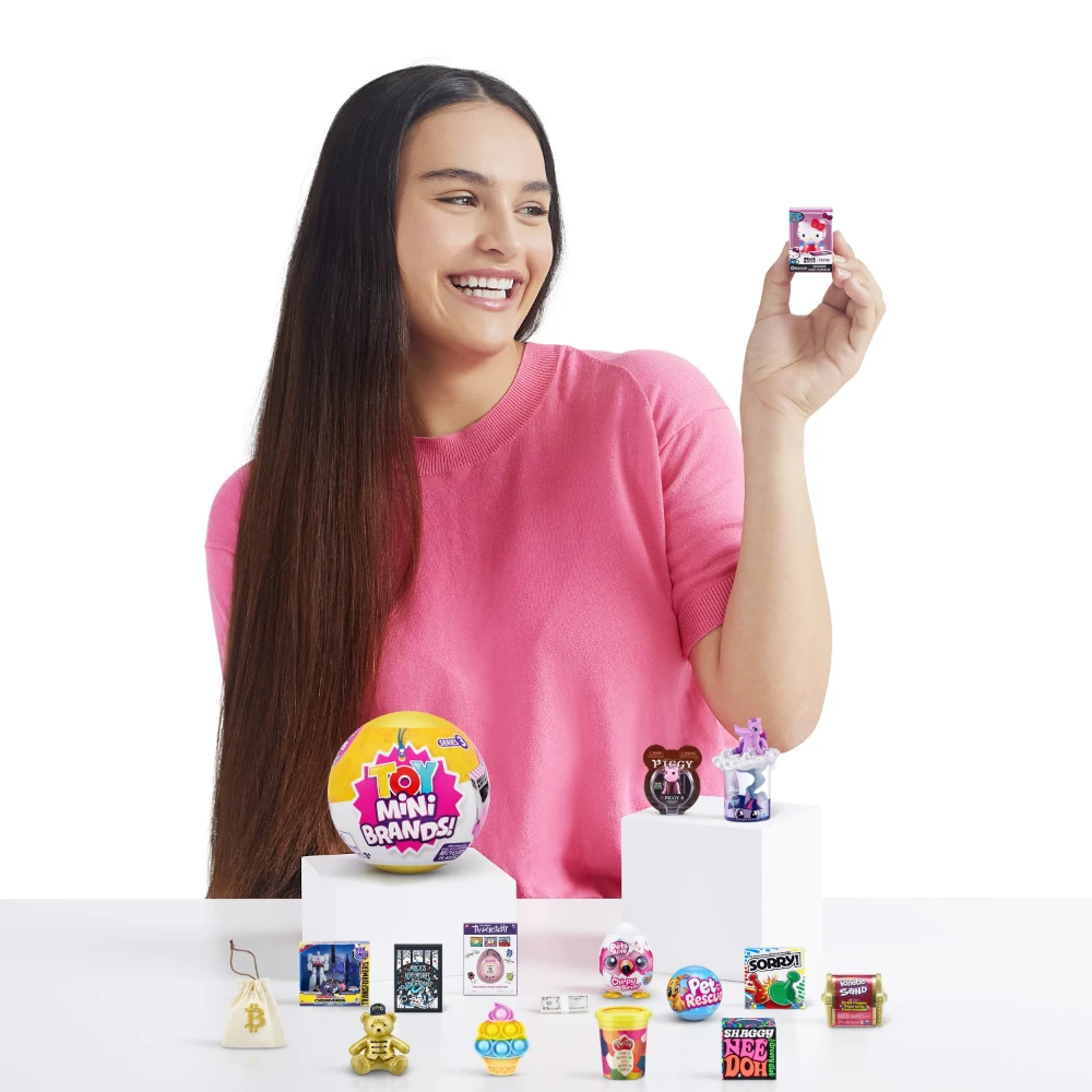 Zuru 5 مفاجأة لعبة الماركات الصغيرة سلسلة 3 كرات صفراء جديد غامض صندوق أعمى سلسلة 3 كيتي الكرة لعبة صغيرة أصلية صغيرة #5