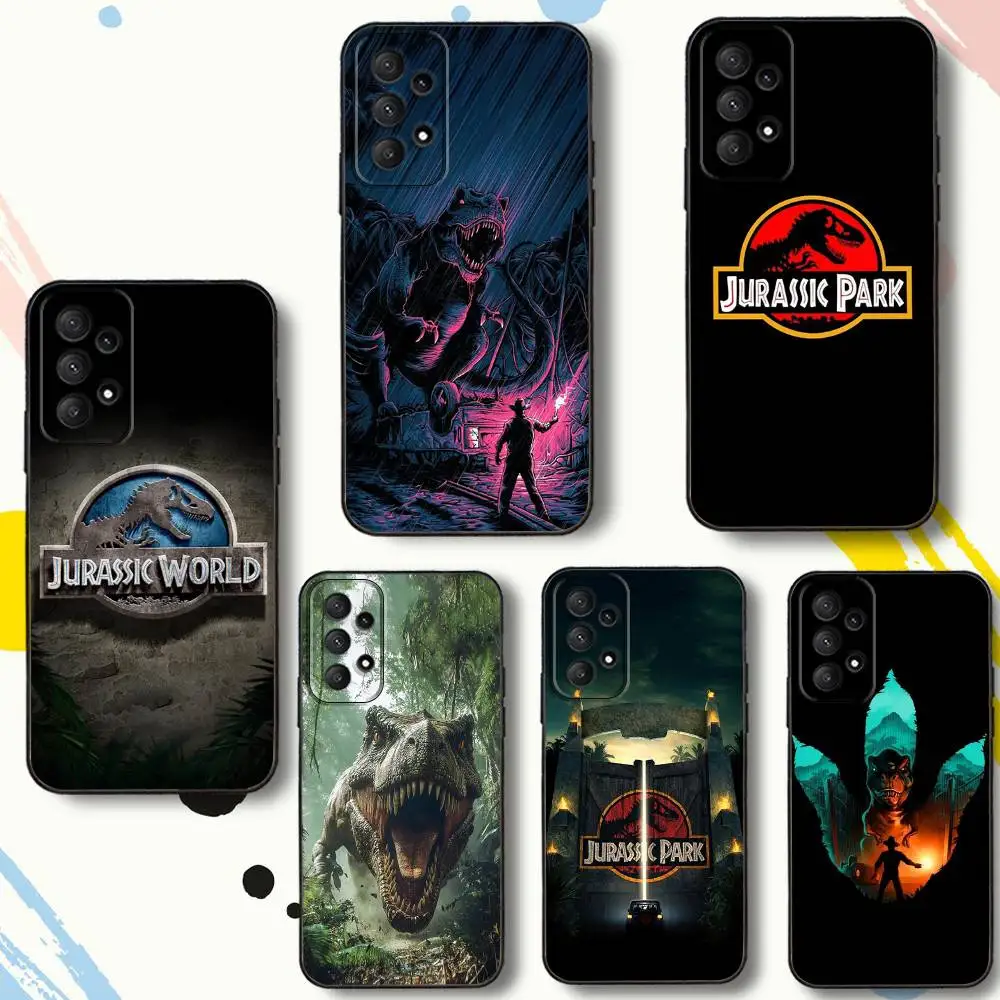 

J-Jurassic Park Cool Dinosaur Phone Case For Samsung Galaxy A 80,72,73,91,53,22,51,52,5G,Plus,J,Note Soft Black Cover