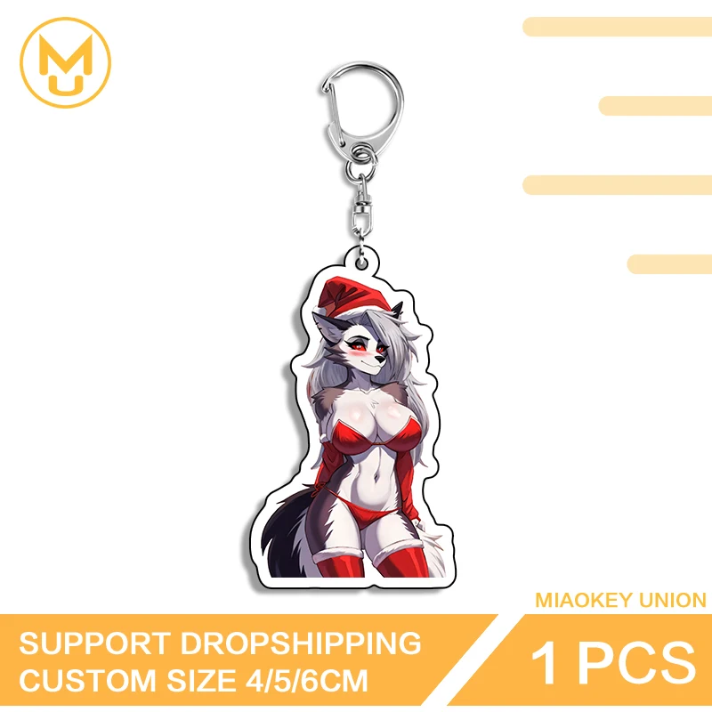 Loona Sexy Girl Big Breasts Red Style Amusing Enchanting Double Sided Acrylic Keyring Ingenious Charming Multi Function Keyring