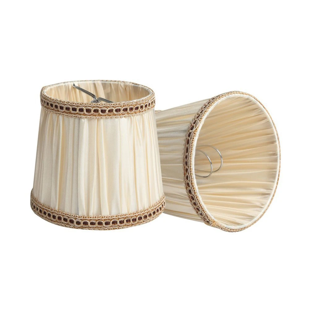 2 قطعة النمط الأوروبي الرجعية مصباح نجف الظل لمبة الجدار غطاء المصباح القماش الجدار ظلال مصابيح غرفة نوم السرير ديكور المنزل كليب