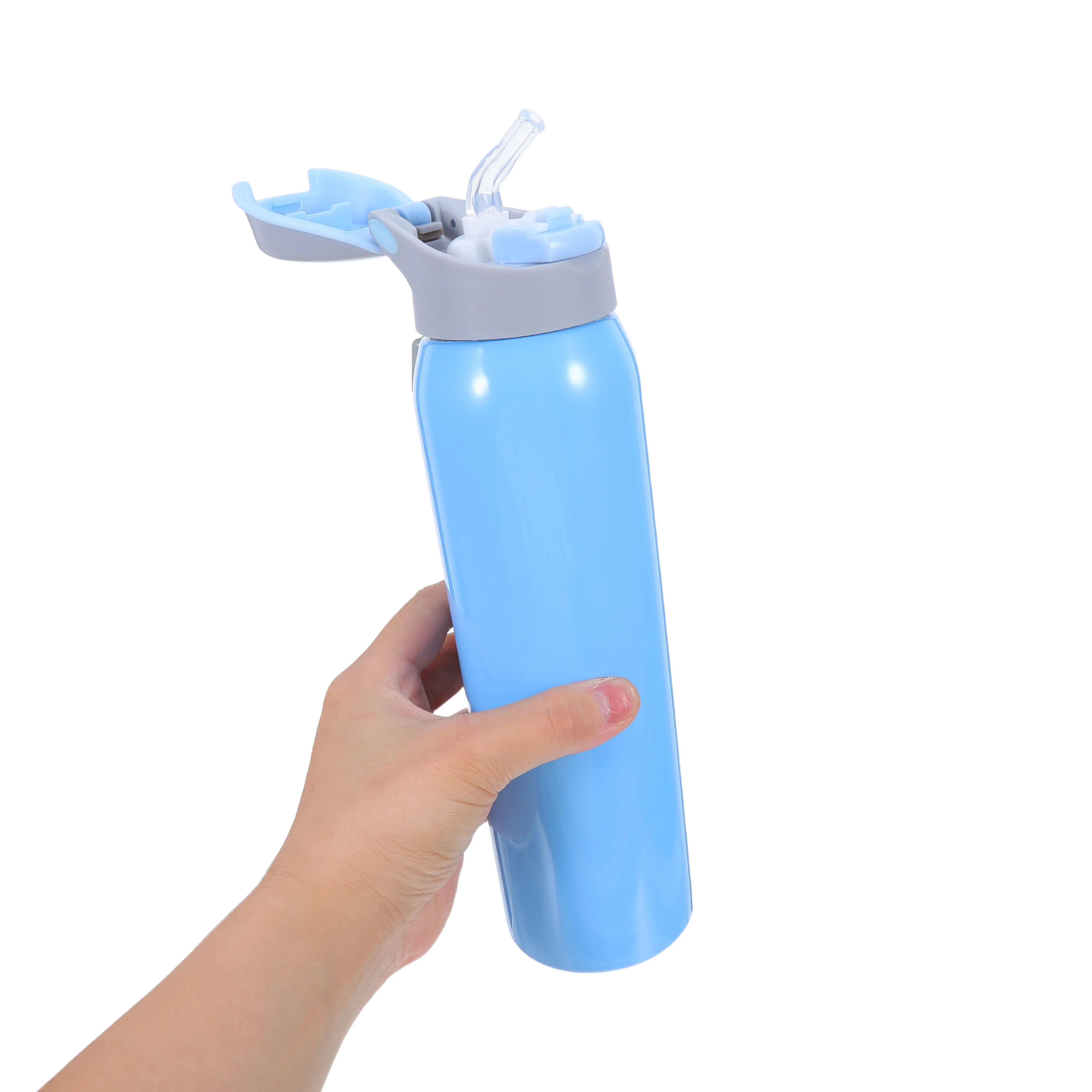 

500Ml Gravity Insulated Straw Cup For Elderly Bedridden Patients Dysphagia Slow Tumbler Non-Spill Adaptive Handle