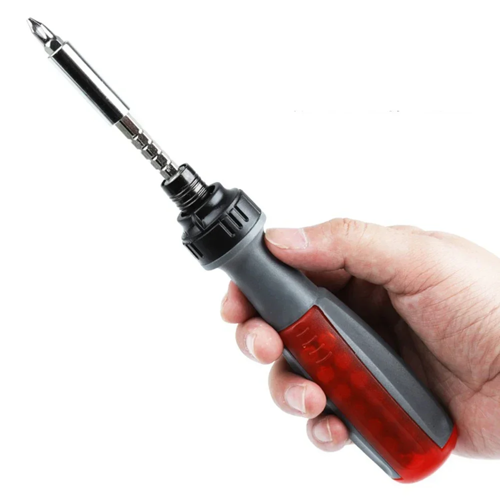 Ergonomic Ratchet Screwdriver Set with Forward & Reverse Adjustment 15 Telescopic Pieces for Household Tool Repairs