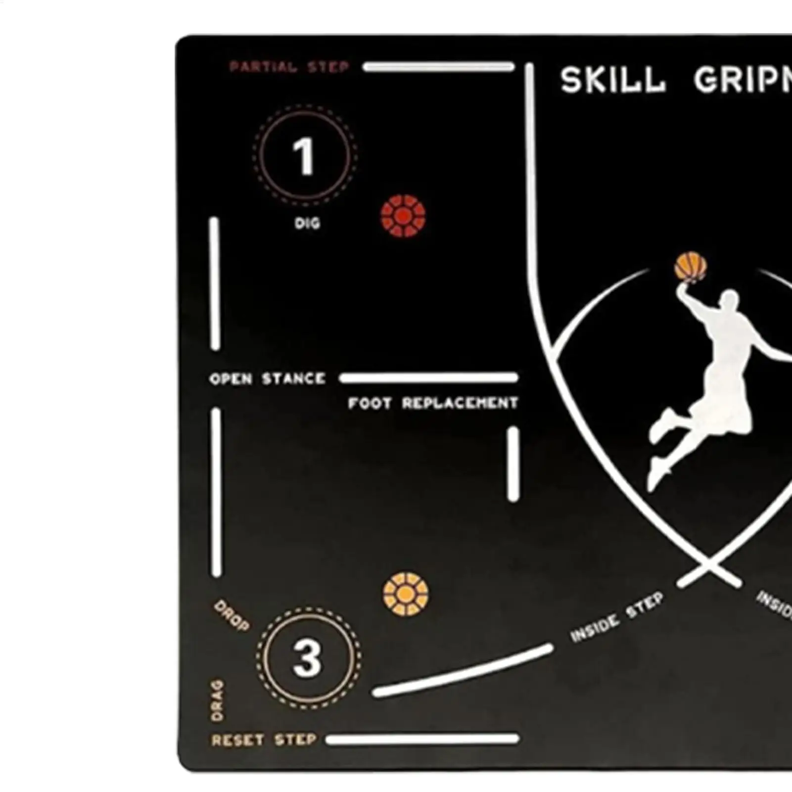 

Баскетбольный тренировочный коврик, свернутый нескользящий бесшумный тренировочный коврик, баскетбольный коврик для дрели для семьи, друга, начинающих, любителей пятен