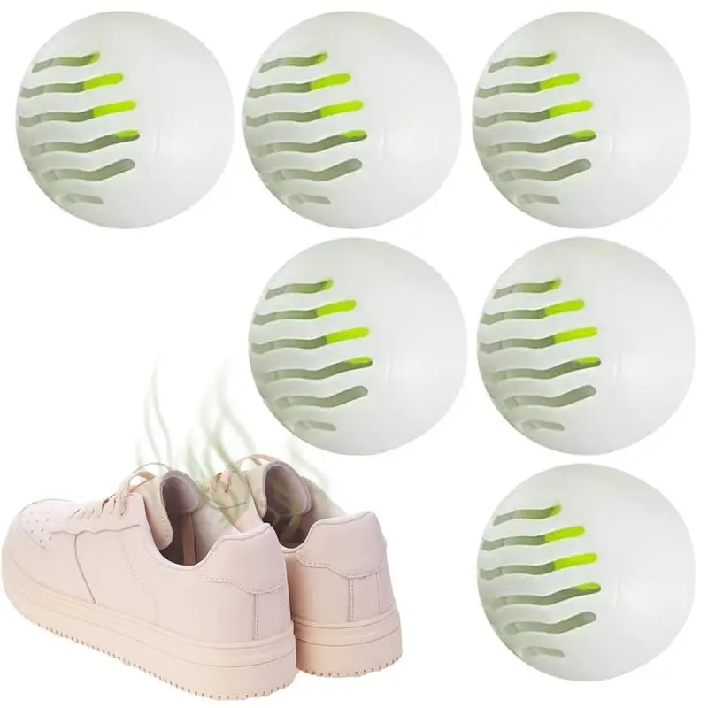 6Pcs Deodorizer Balls Sneaker Perfume Balls for Shoe Gym Bag Locker and Cars Deodorizer Neutralizing Odor Shoe Freshener Ball