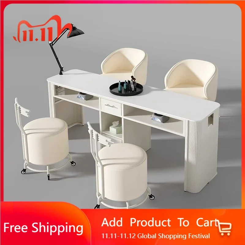 

Ergonomic Black Nail Desk Storage Aesthetic Professional Nail Desk Makeup Princess Organizer Nagel Organizer Home Furniture