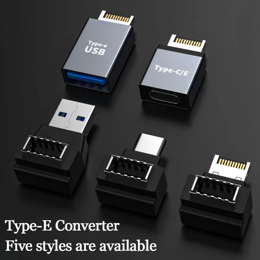 

1PCS Motherboard Type E to Type C/USB Adapter 5/10Gbps Desktop Computer PC Connector Converter Support USB3.0 Plug Accessories