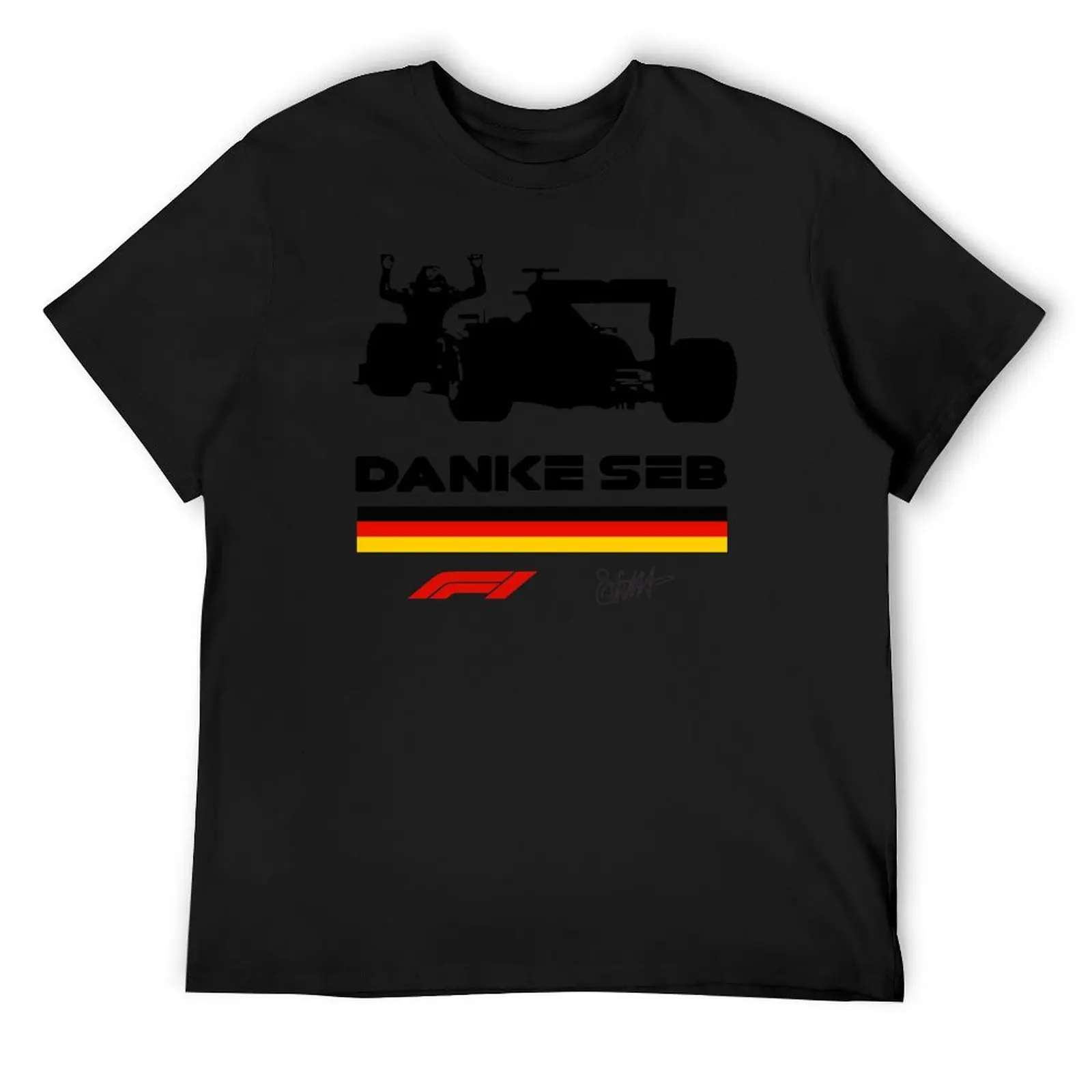 

Danke Seb Sebastian Vettel футболка с синим замком и рисунком, футболка с рисунком аниме, футболки с рисунком, мужские высокие футболки
