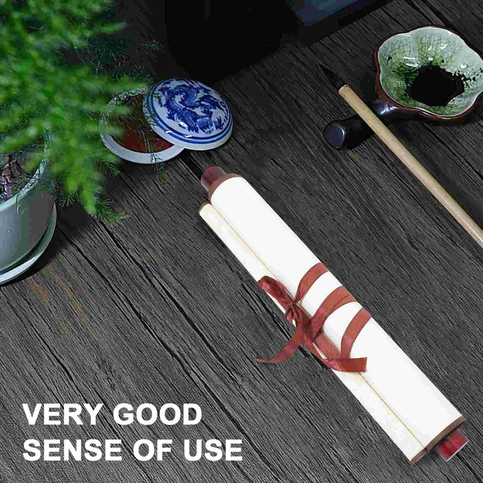 Chinese Painting Blank Scroll Chinoiserie Decor Multi-function Xuan Paper Calligraphy