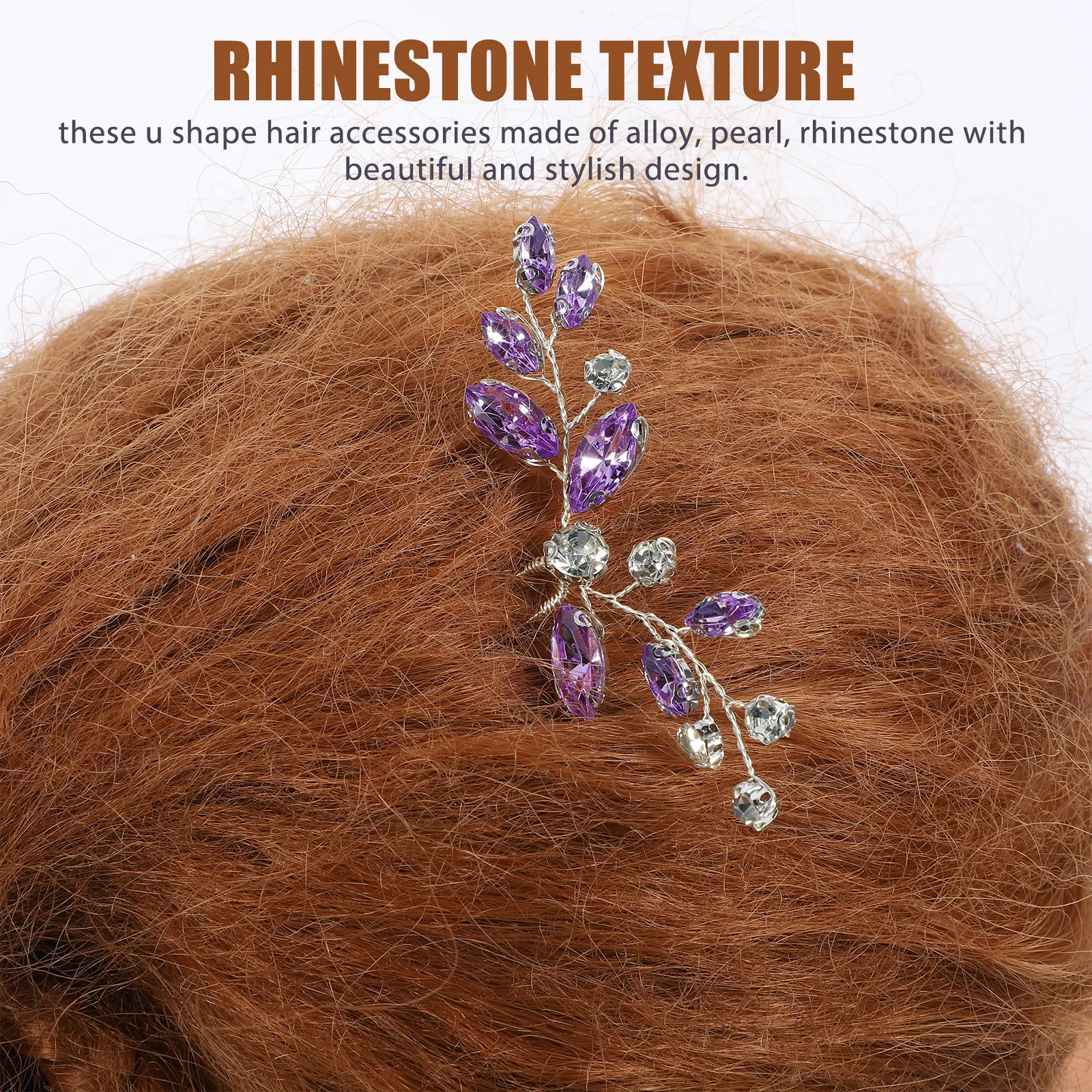 

3 Pcs Bridal Hair Accessories Set Women Pin Hairpins Wedding Rhinestone Rhinestones Bridesmaid's Accessory for