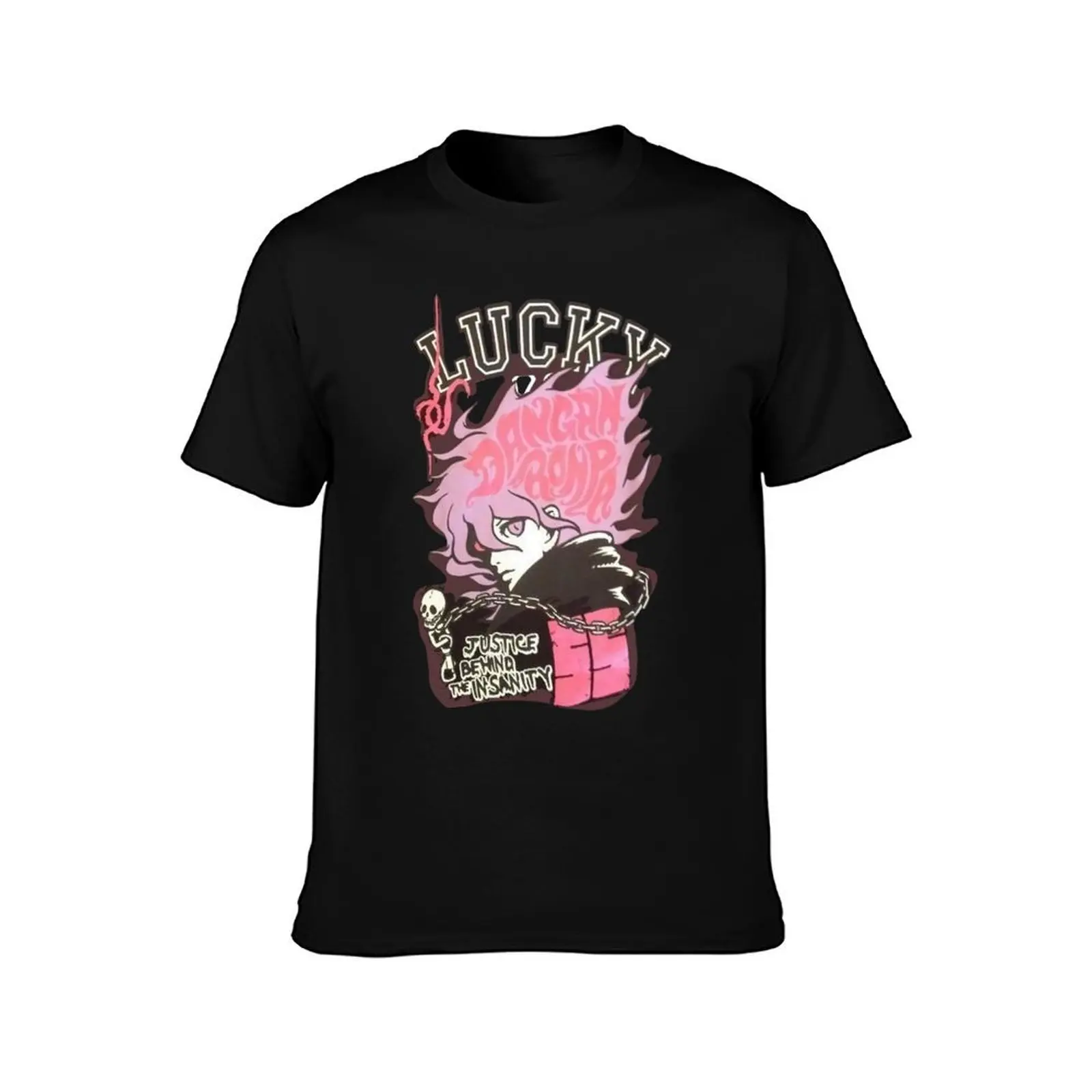 Danganronpa 2: Ultimate Lucky Nagito Komaeda Pink (Danganronpa 2: Goodbye Despair) T-Shirt Work Wear Simple Tee Shirt T-Shirt